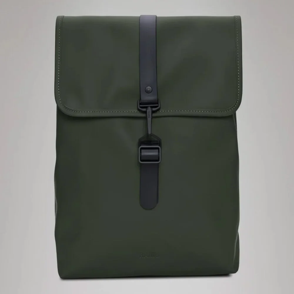Rains Rucksack large size green waterproof laptop backpack NWT NEW student